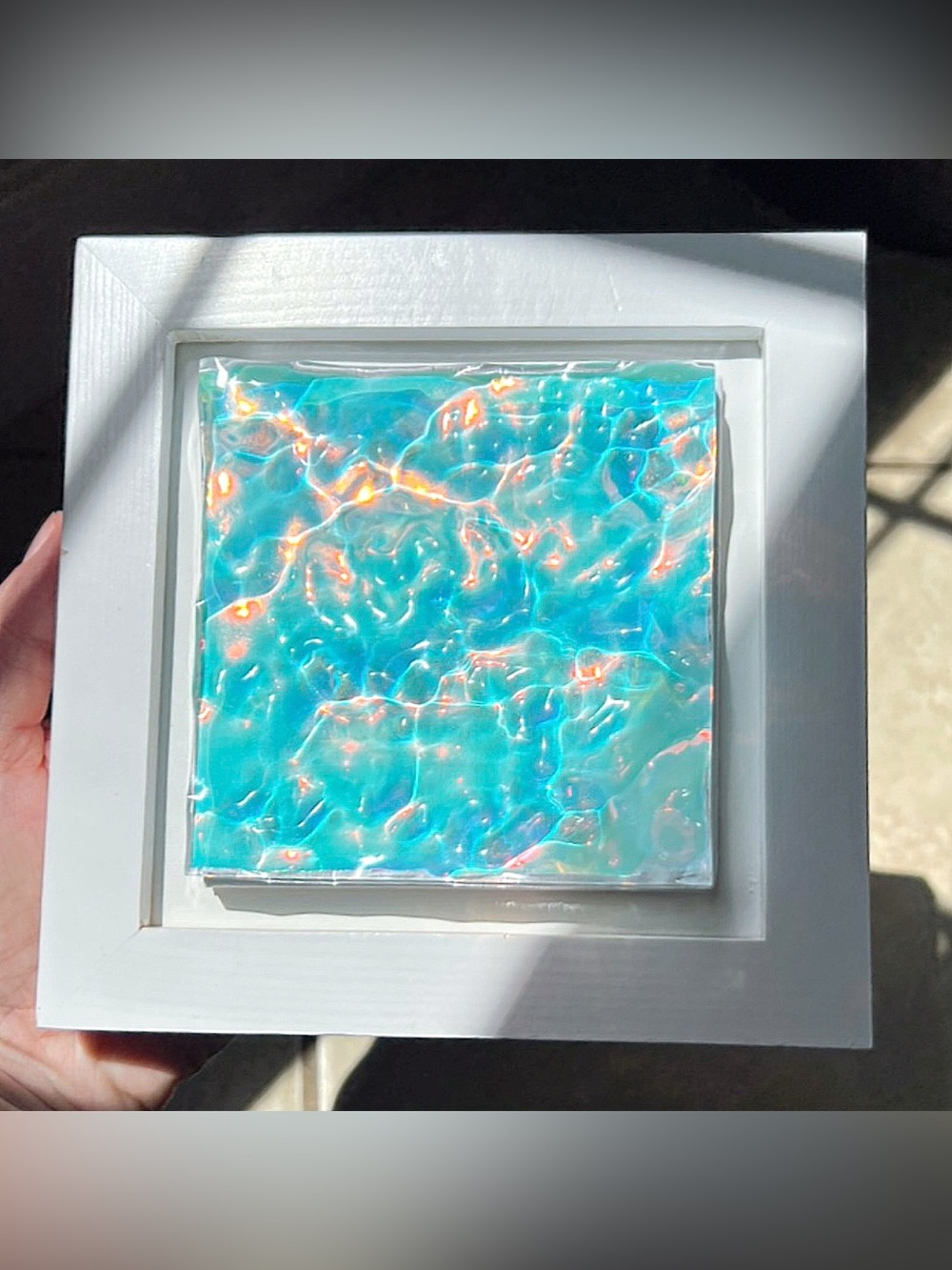 Fluffy Clouds Aqua Art